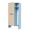 Шкаф для верхней одежды персонала во входную группу из коллекции мебели «НЕГА» (голубой) - «globural.ru» - Всеволожск