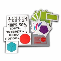 Набор для изучения простых дробей. Составление целого из частей (раздаточный) - «globural.ru» - Всеволожск