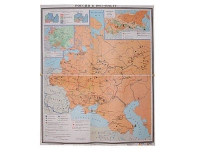 Учебная карта "Россия 1907-1914 гг." 1420*1100 мм (матовое, 2-стороннее лам.) - «globural.ru» - Всеволожск