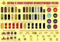 Плакат "Погоны и знаки различия военнослужащих России" - «globural.ru» - Всеволожск