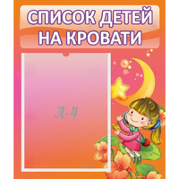 Стенд "Список детей на кровати" №2 - «globural.ru» - Всеволожск