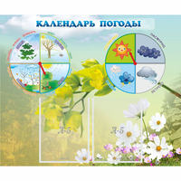 Стенд "Календарь погоды" с 2 карманами - «globural.ru» - Всеволожск