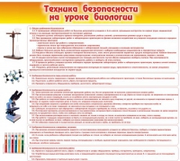 Стенд "Техника безопасности на уроках биологии" (вариант 2) - «globural.ru» - Всеволожск