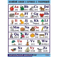Таблица демонстрационная "Английский алфавит в картинках"(70x100) - «globural.ru» - Всеволожск