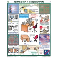 Плакаты "Компьютер и безопасность" (2 листа, размер 450х600) - «globural.ru» - Всеволожск