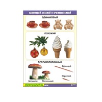 Таблица демонстрационная "Одинаковый, похожий и противоположный" (винил 70x100) - «globural.ru» - Всеволожск