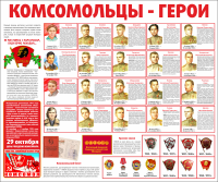 Тематический стенд "Комсомольцы-герои" - «globural.ru» - Всеволожск