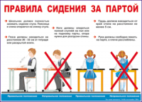 Таблица Правила сидения  за партой 1000*1400 винил - «globural.ru» - Всеволожск