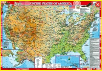 Настенная карта Соединенных Штатов Америки на английском языке (учебная) - «globural.ru» - Всеволожск