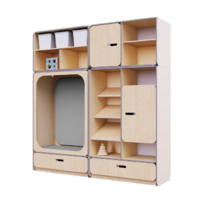 Детская стенка с местом для хранения и прямоугольной зоной отдыха из коллекции «НЕГА» (цвет бежевый) - «globural.ru» - Всеволожск