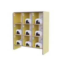 Детский стеллаж под горшки из коллекции «НЕГА» (желтый) - «globural.ru» - Всеволожск