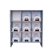 Детский стеллаж под горшки из коллекции «НЕГА» (голубой) - «globural.ru» - Всеволожск