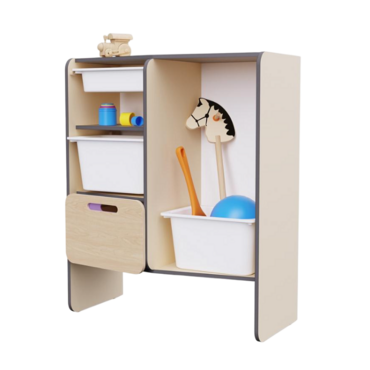 Шкаф для игрушек во входную группу из коллекции мебели «НЕГА» (цвет бежевый) - «globural.ru» - Всеволожск