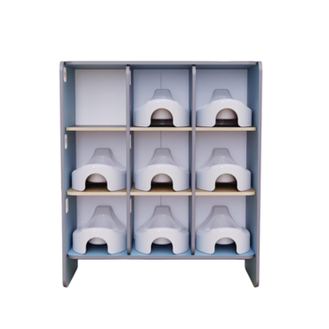 Детский стеллаж под горшки из коллекции «НЕГА» (голубой) - «globural.ru» - Всеволожск