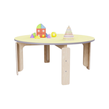 Круглый растущий стол из коллекции «НЕГА» р.гр.  0-1 (цвет желтый) - «globural.ru» - Всеволожск