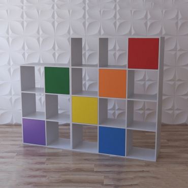 Стеллаж для игрушек и книг "Яркие акценты" - «globural.ru» - Всеволожск