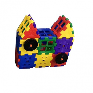 Набор для конструирования «Строительные интерактивные блоки стандарт» Комплект №2 "Домик с колесом"   - «globural.ru» - Всеволожск