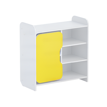 Тумба для игрушек и пособий "Росток 2" (белый/желтый) - «globural.ru» - Всеволожск