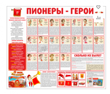 Тематический стенд "Пионеры-герои" - «globural.ru» - Всеволожск